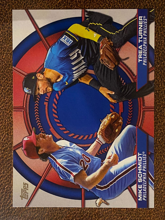 Mike Schmidt/Trea Turner - 2025 Topps Series 2 - Dynamic Duo Insert - Phillies