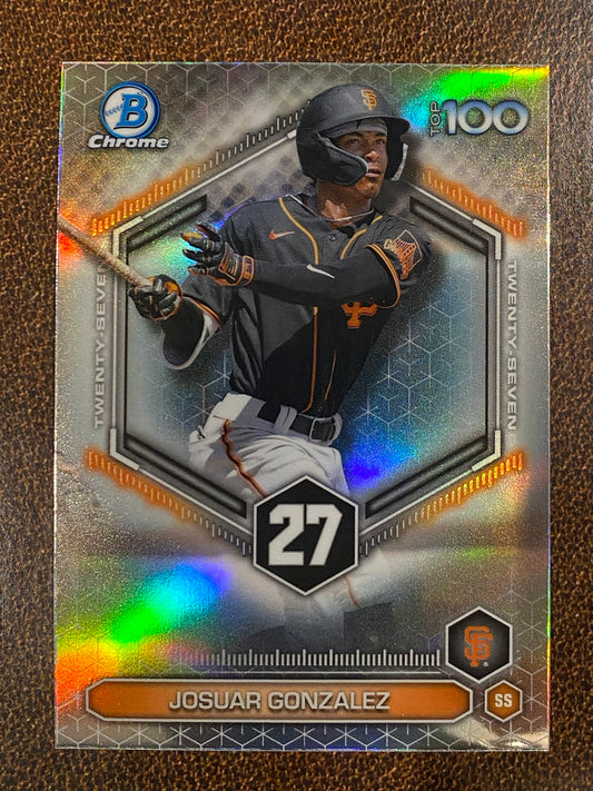 Josuar Gonzalez - 2026 Bowman - Scouts Top 100 Insert - Giants