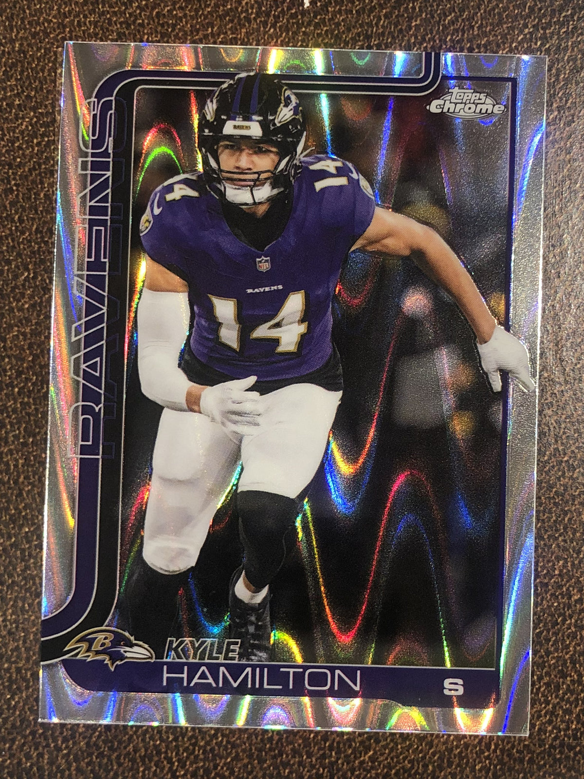 Kyle Hamilton - 2025 Topps Chrome - Raywave Refractor - Ravens