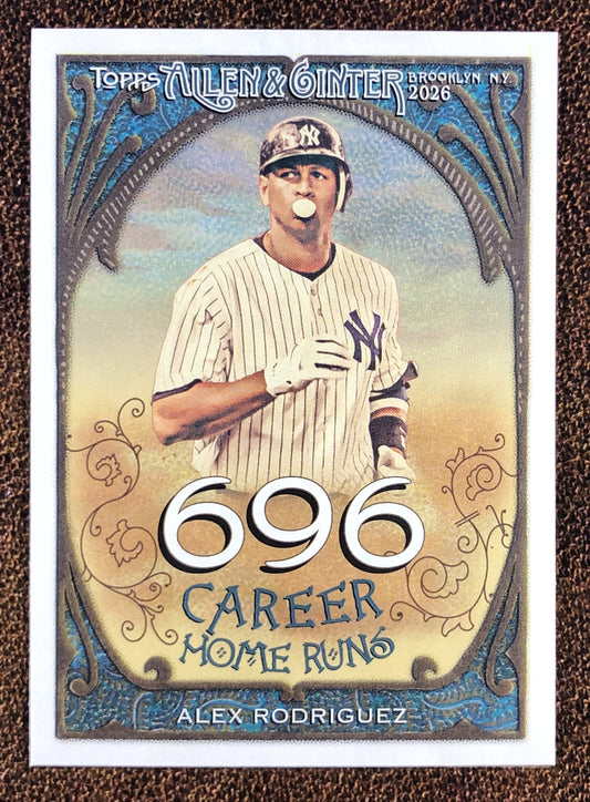 Alex Rodriguez - 2026 Topps Allen & Ginter - Career Insert (CR-20) - Yankees
