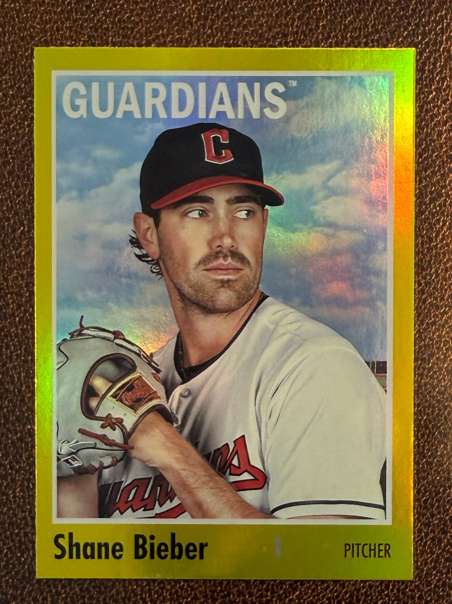 Shane Bieber - 2024 Topps Archives - Yellow Foil - Guardians