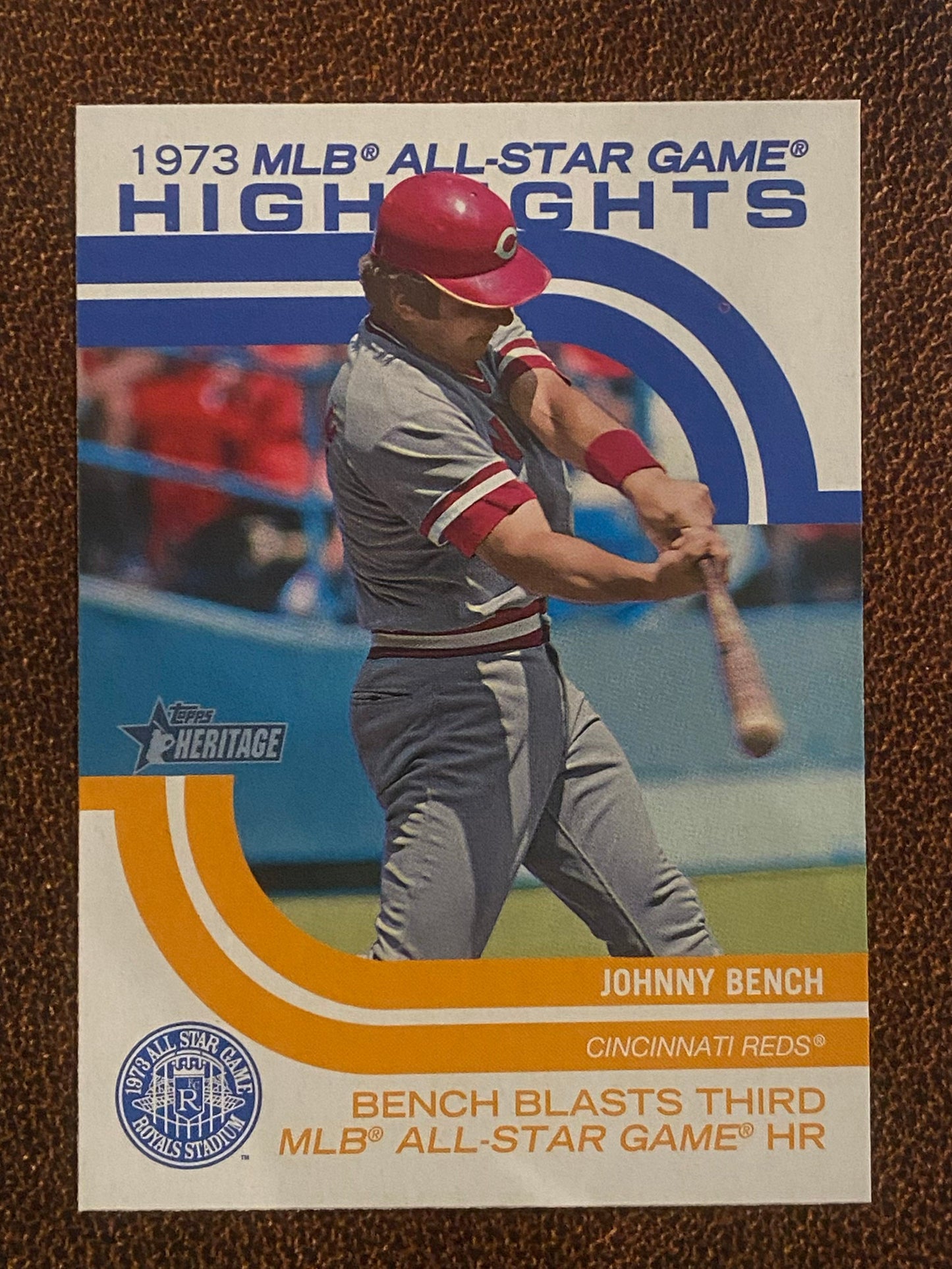 Johnny Bench - 2022 Topps Heritage High Number - 1973 MLB All-Star Game Highlights - Reds