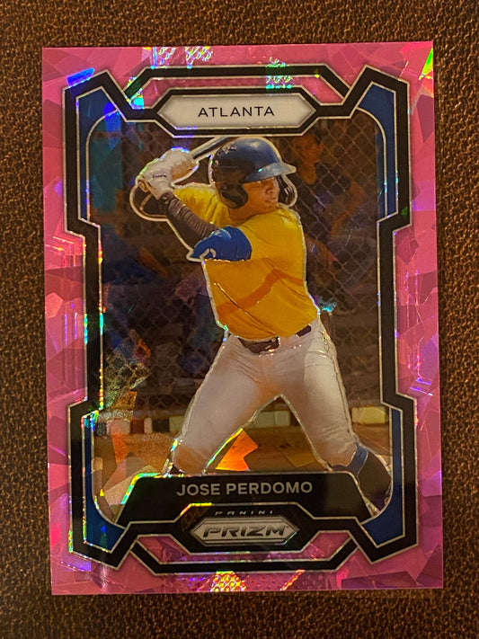 Jose Perdomo - 2024 Panini Prizm - Pink Ice Mega - Braves