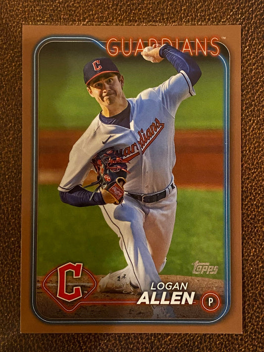 Logan Allen - 2024 Topps Series 1 - Gold /2024 - Guardians