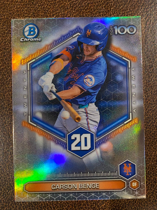 Carson Benge - 2026 Bowman - Scouts Top 100 Insert - Mets