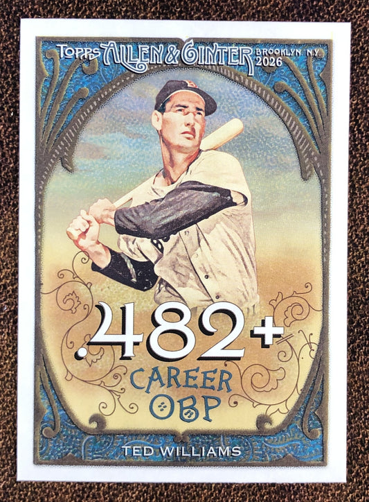 Ted Williams - 2026 Topps Allen & Ginter - Career Insert - Red Sox