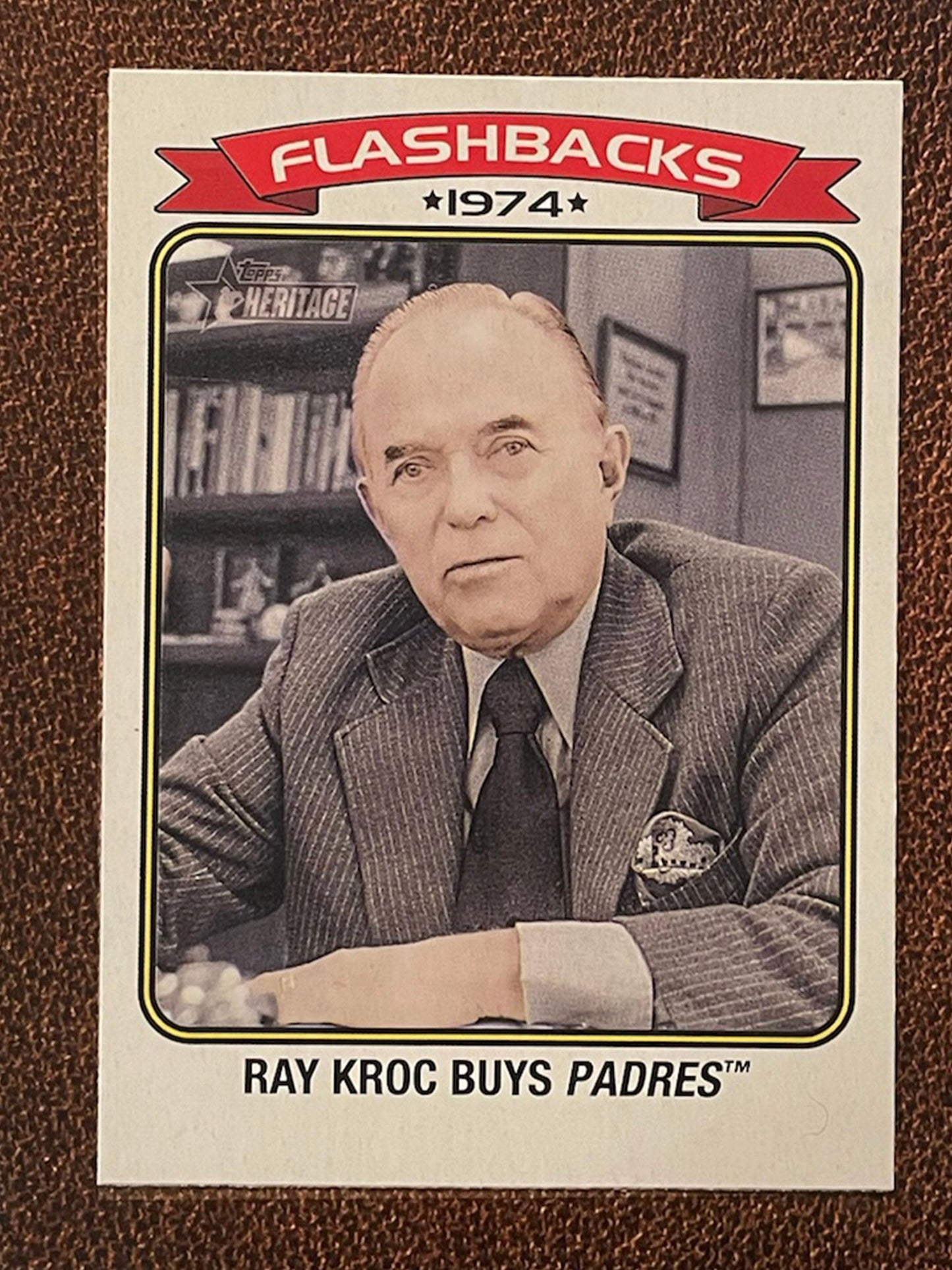 Ray Kroc Buys Padres - 2023 Topps Heritage - Flashbacks 1974 Insert