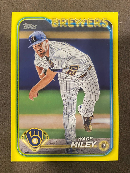 Wade Miley - 2024 Topps Series 2 - Yellow Parallels - Brewers