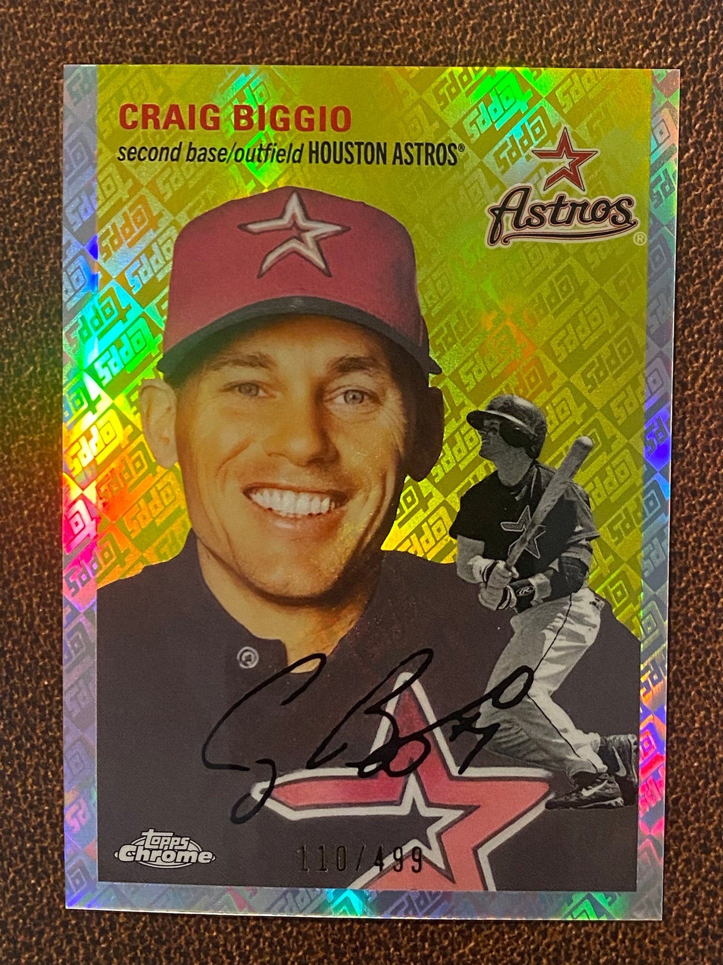 Craig Biggio - 2023 Topps Chrome Platinum Anniversary - Logofractors /499 - Astros