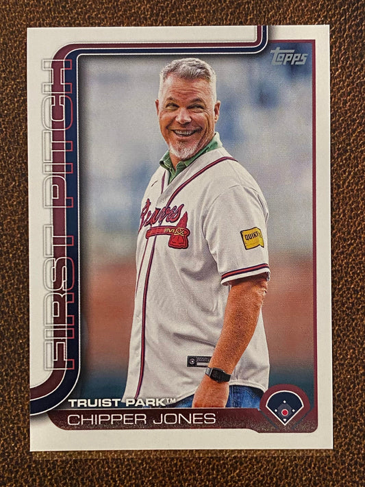 Chipper Jones - 2025 Topps Series 1 - First Pitch - Braves