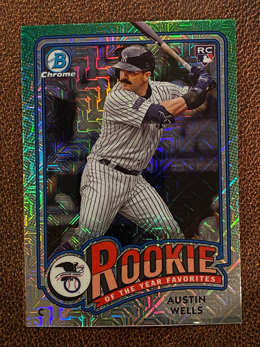 Austin Wells - 2024 Bowman - Rookie of the Year Mojo Refractor - Yankees