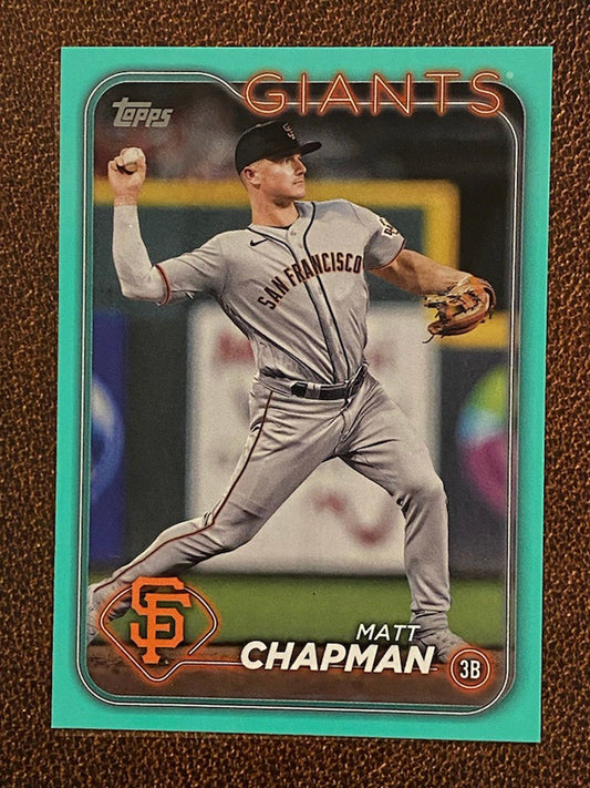 Matt Chapman - 2024 Topps Series 2 - Aqua Parallel - Giants