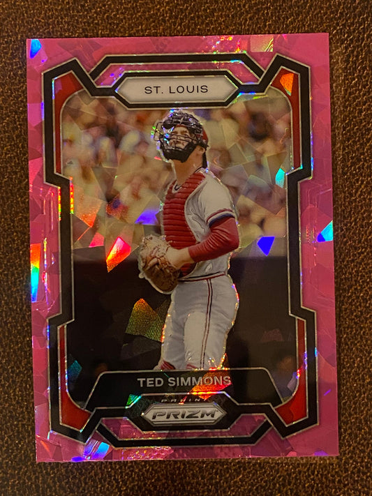 Ted Simmons - 2024 Panini Prizm - Pink Ice Mega - Cardinals