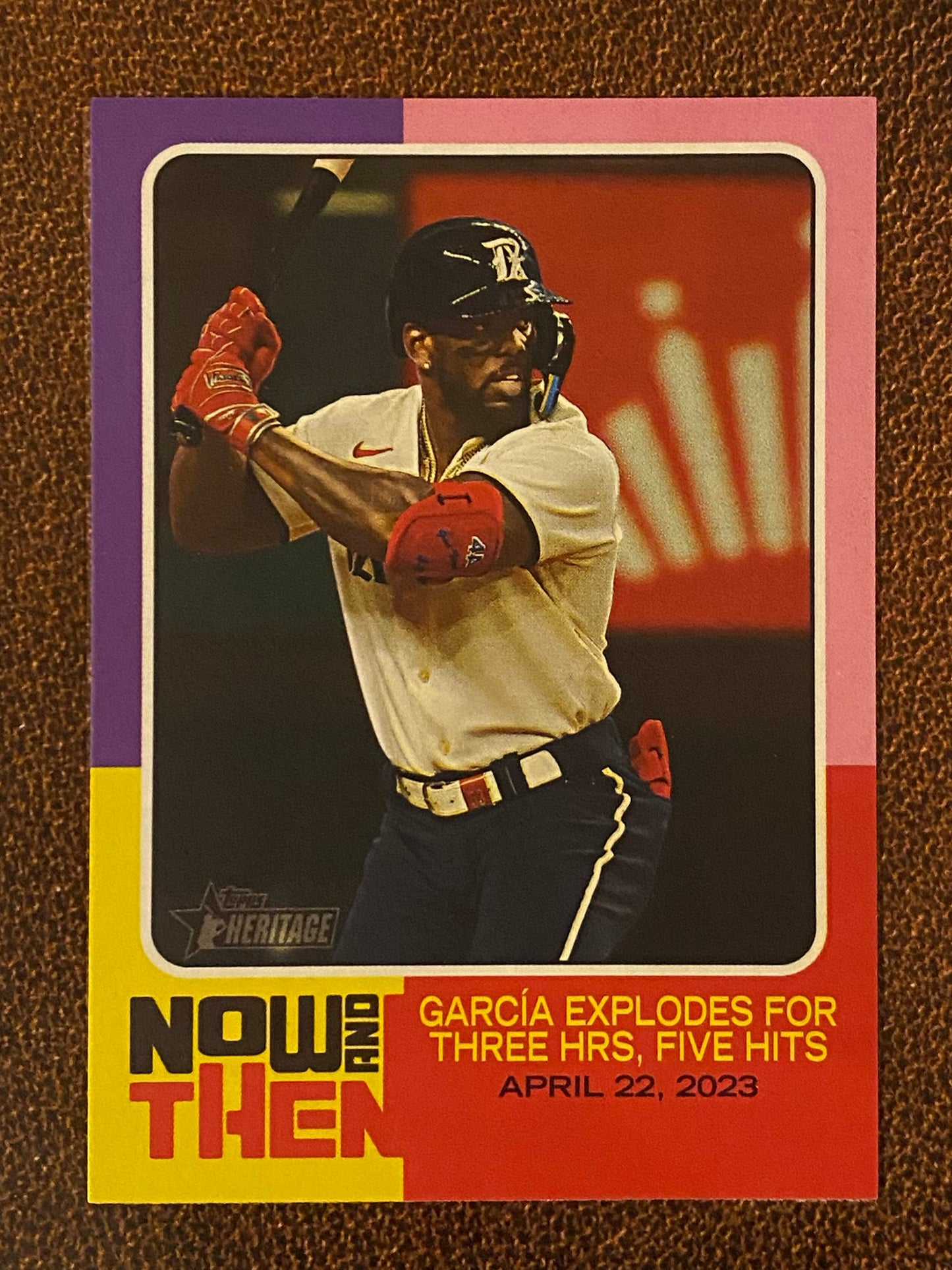 Adolis Garcia - 2024 Topps Heritage High Number - Now and Then - Rangers
