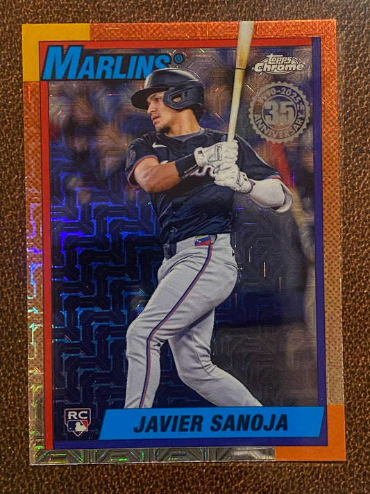 Javier Sanoja - 2025 Topps Series 2 - 1990 Mojo Refractor - Marlins