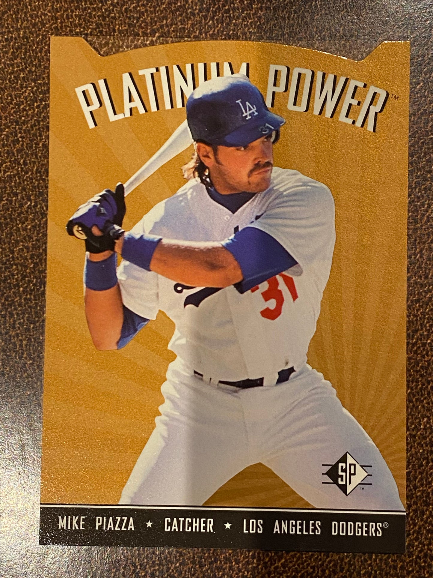 Mike Piazza - 1995 Upper Deck SP - Platinum Power Die Cut Insert - Dodgers