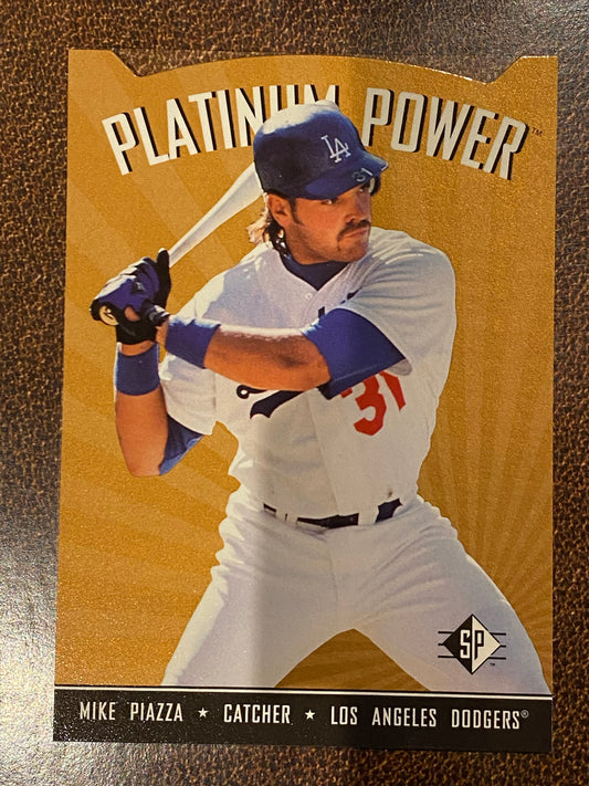 Mike Piazza - 1995 Upper Deck SP - Platinum Power Die Cut Insert - Dodgers