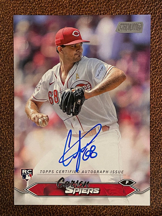 Carson Spiers - 2024 Topps Stadium Club - AUTO - Reds
