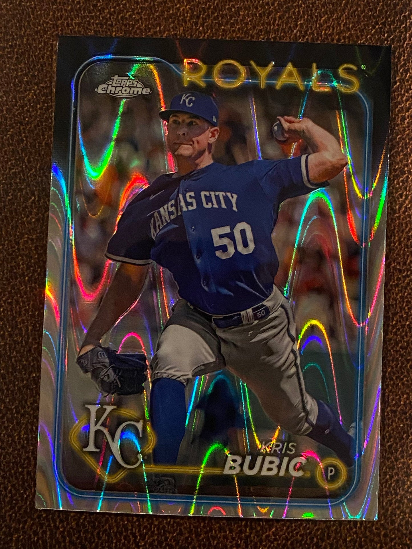 Kris Bubic - 2024 Topps Chrome Update - Raywave Refractor - Royals