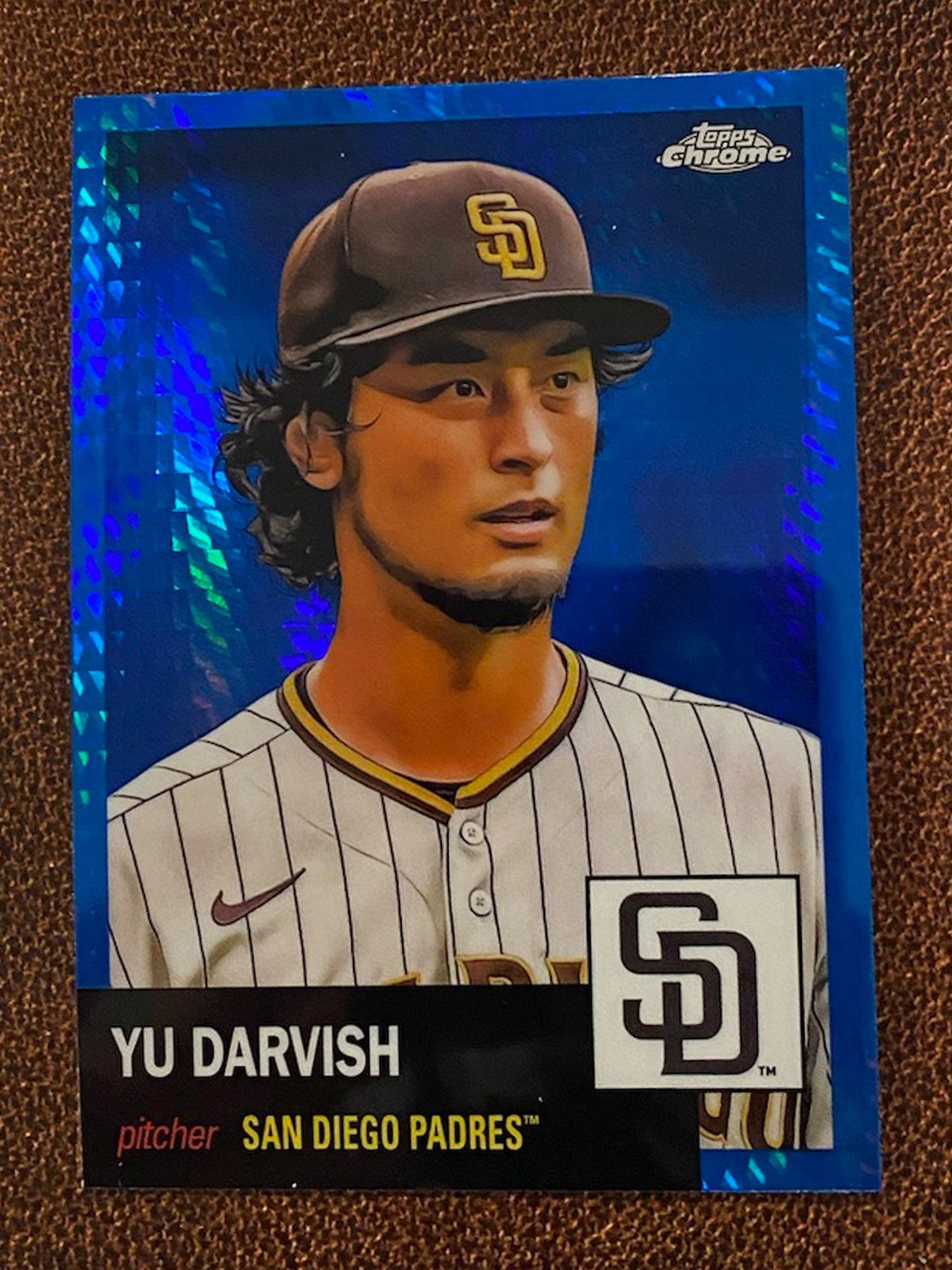 Yu Darvish - 2022 Topps Chrome Platinum Anniversary - Blue Prism - Padres