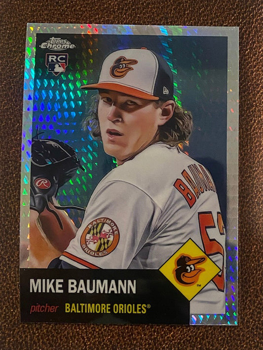 Mike Baumann - 2022 Topps Chrome Platinum Anniversary - Prism Refractor - Orioles