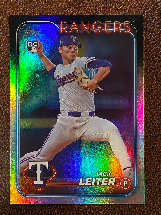 Jack Leiter - 2024 Topps Update - Rainbow Foil - Rangers