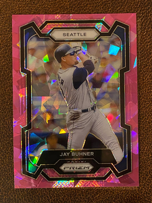 Jay Buhner - 2024 Panini Prizm - Pink Ice Mega - Mariners