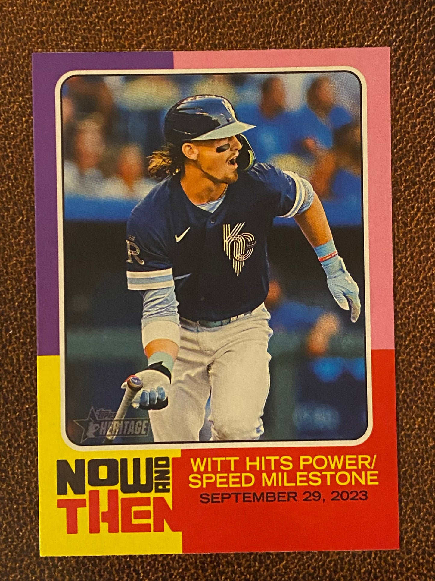 Bobby Witt Jr. - 2024 Topps Heritage High Number - Now and Then - Royals