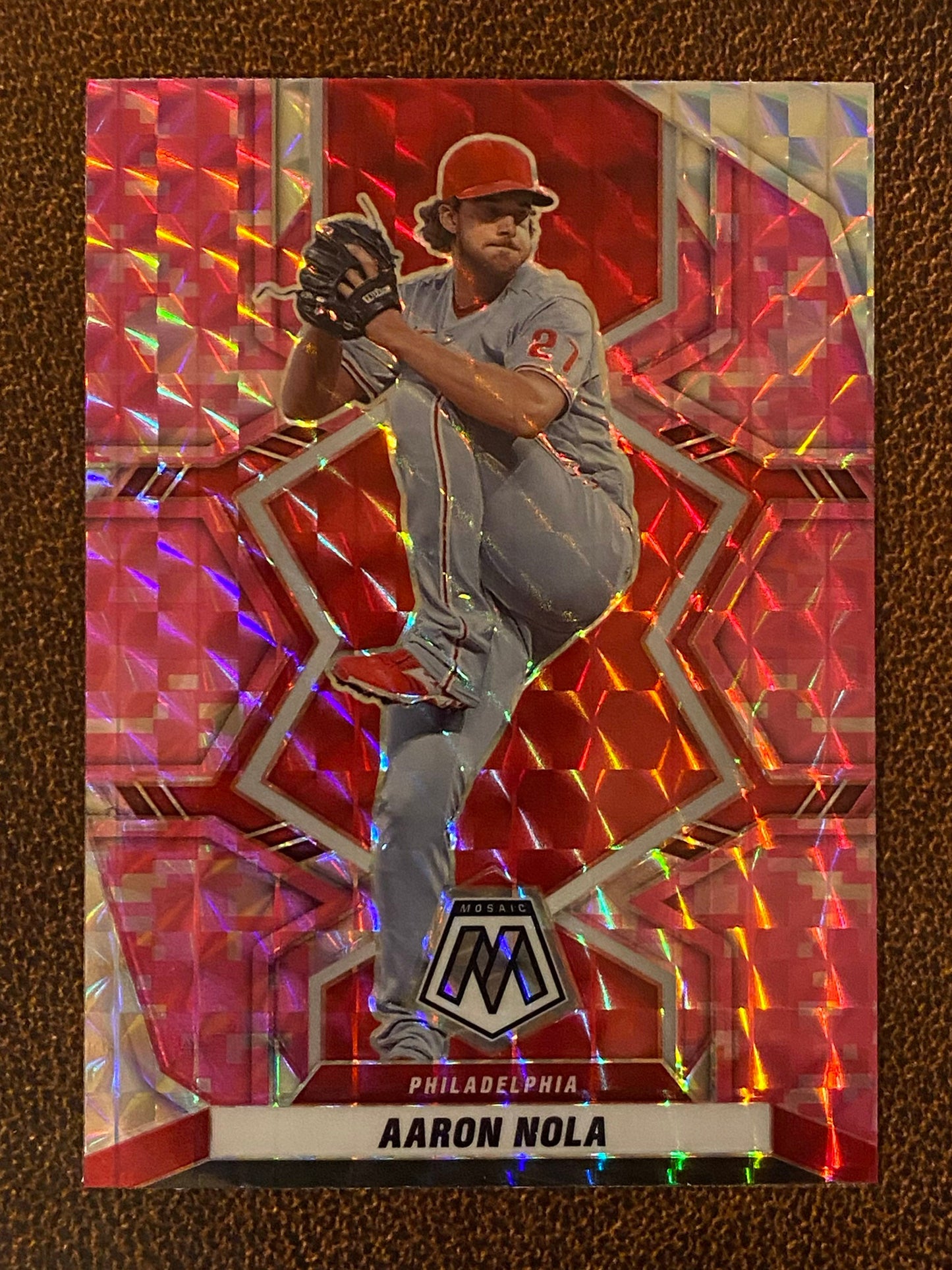 Aaron Nola - 2022 Mosaic - Pink Camo - Phillies