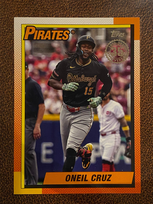Oneil Cruz - 2025 Topps Series 2 - 1990 Insert - Pirates