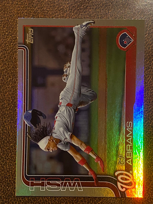 CJ Abrams - 2025 Topps Series 1 - Rainbow Foil - Nationals