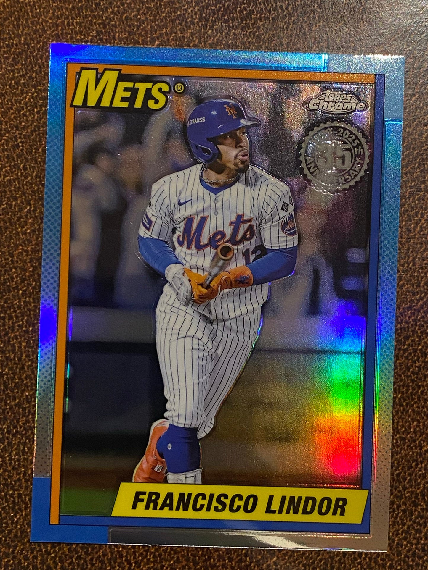 Francisco Lindor - 2025 Topps Chrome - 1990 Insert - Mets