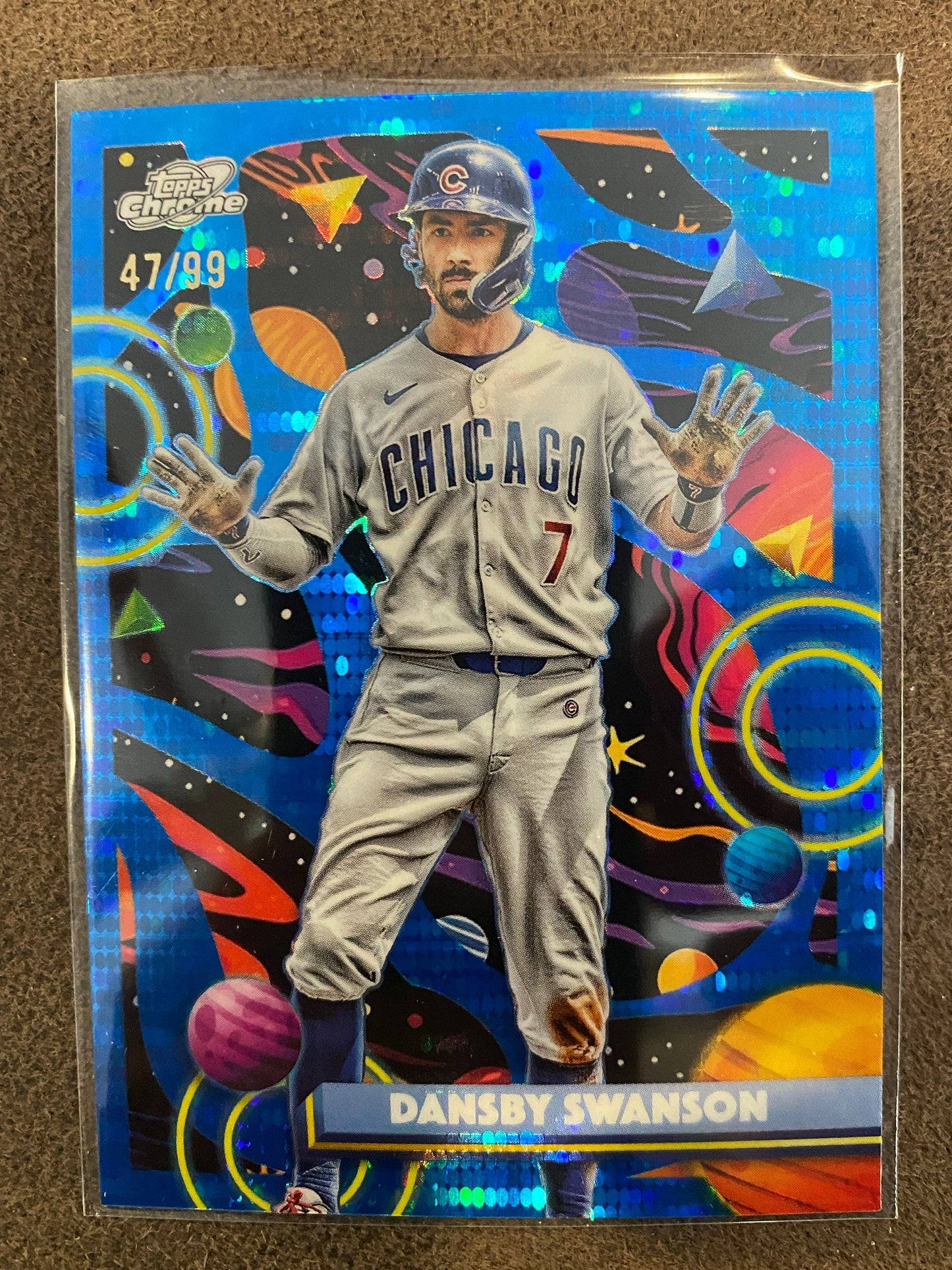 Dansby Swanson - 2025 Topps Chrome Cosmic - Blue /99 - Cubs