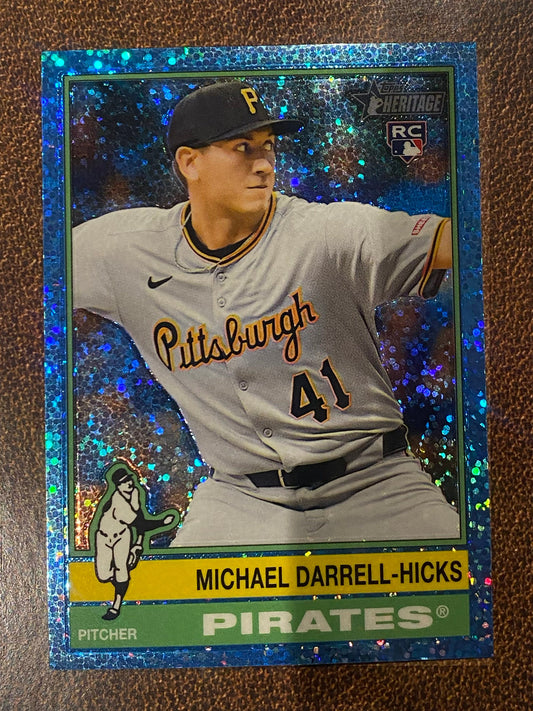 Michael Darrell Hicks - 2025 Topps Heritage High Number - Blue Sparkle - Pirates