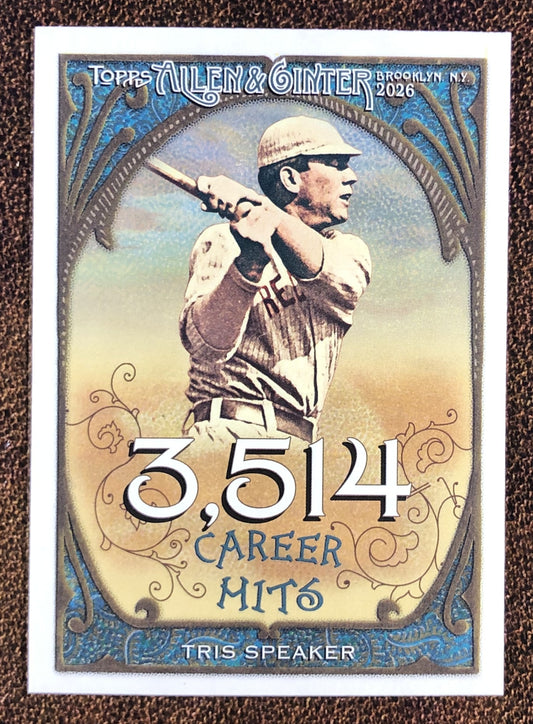 Tris Speaker - 2026 Topps Allen & Ginter - Career Insert - Red Sox