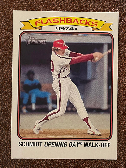 Schmidt Open Day Walk Off - 2023 Topps Heritage - Flashbacks 1974 Insert - Phillies