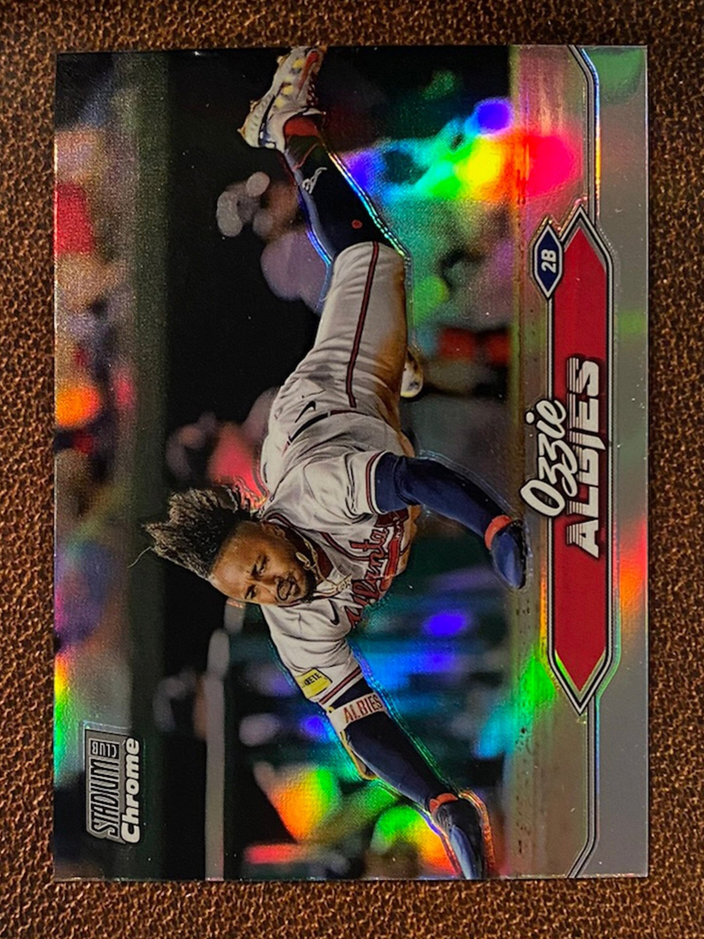 Ozzie Albies - 2024 Topps Stadium Club - Chrome Refractor - Braves
