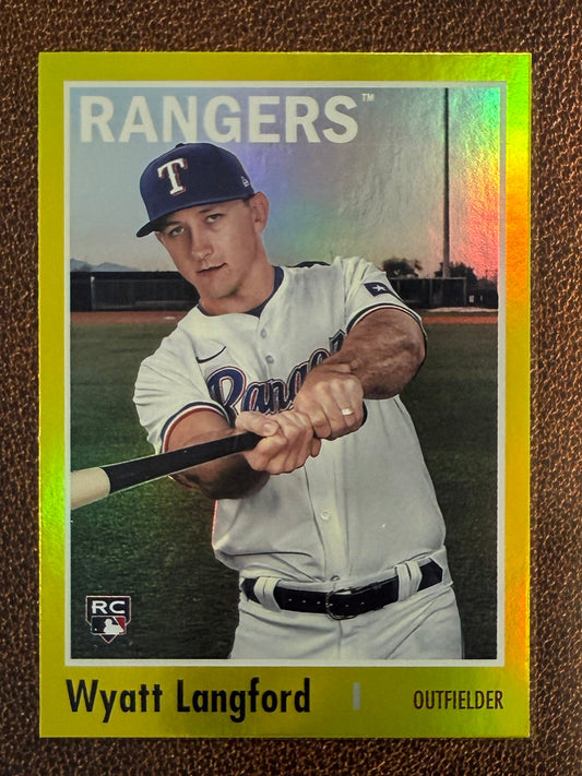 Wyatt Langford - 2024 Topps Archives - Yellow Foil - Rangers