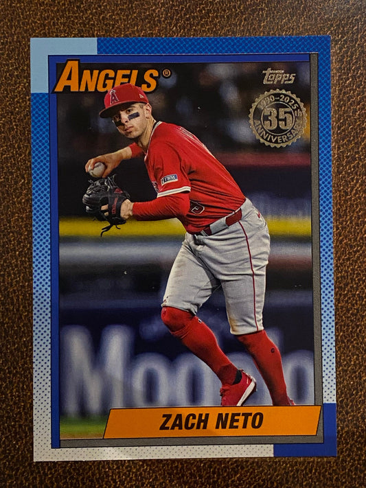 Zach Neto - 2025 Topps Series 2 - 1990 Insert - Angels