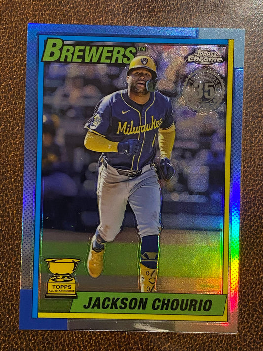 Jackson Chourio - 2025 Topps Chrome - 1990 Insert - Brewers