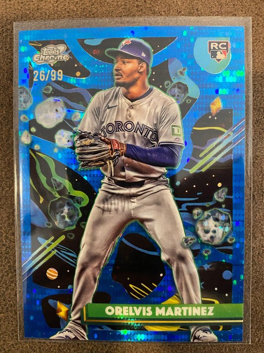 Orelvis Martinez - 2025 Topps Chrome Cosmic - Blue /99 - Blue Jays