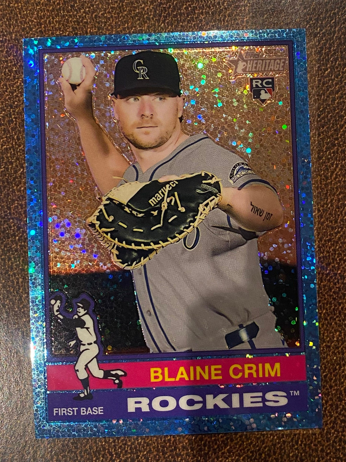 Blaine Crim - 2025 Topps Heritage High Number - Blue Sparkle - Rockies
