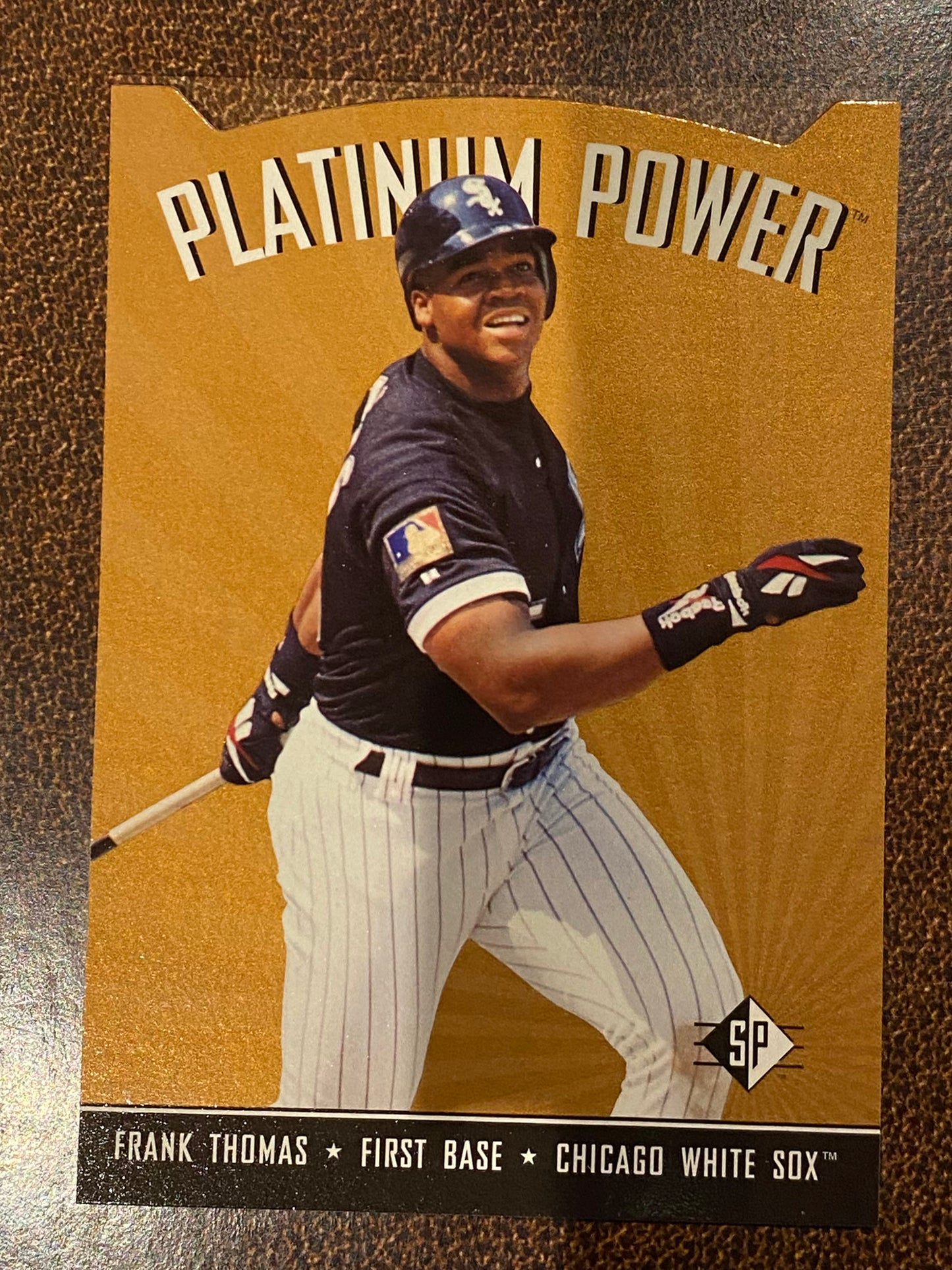 Frank Thomas - 1995 Upper Deck SP - Platinum Power Die Cut Insert - White Sox
