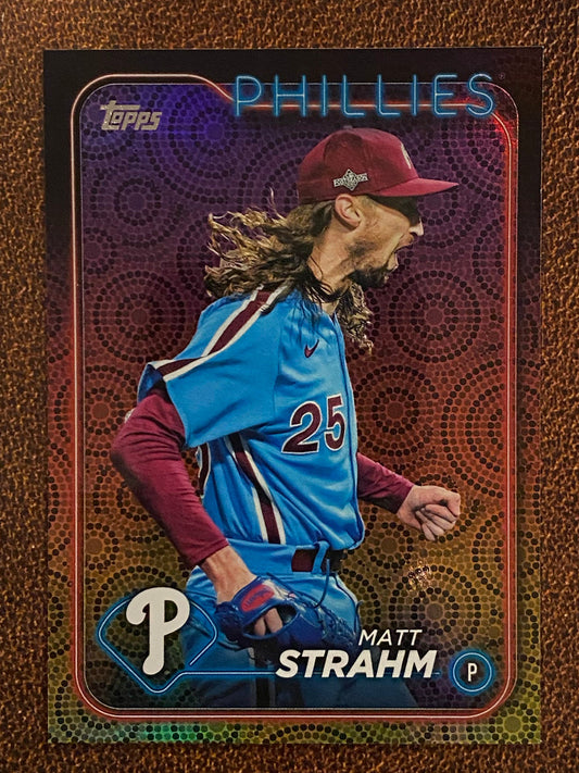 Matt Strahm - 2024 Topps Series 2 - Holiday Parallel - Phillies