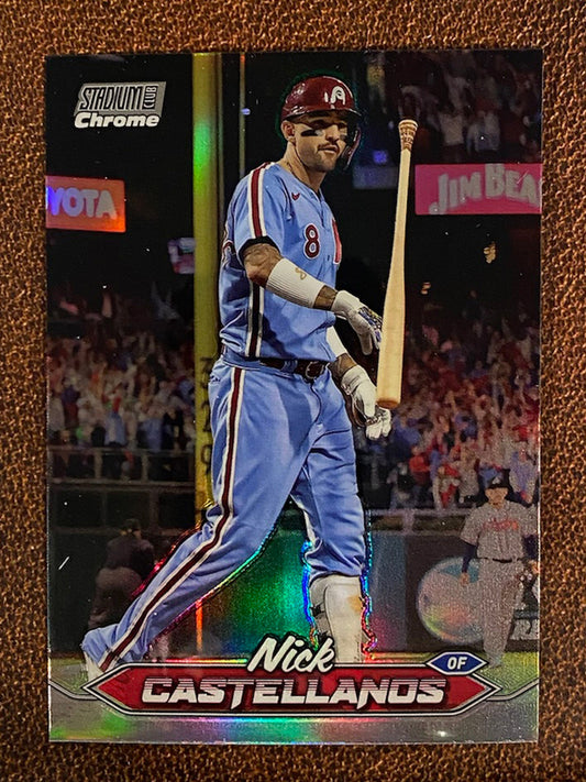 Nick Castellanos - 2024 Topps Stadium Club - Chrome Refractor - Phillies