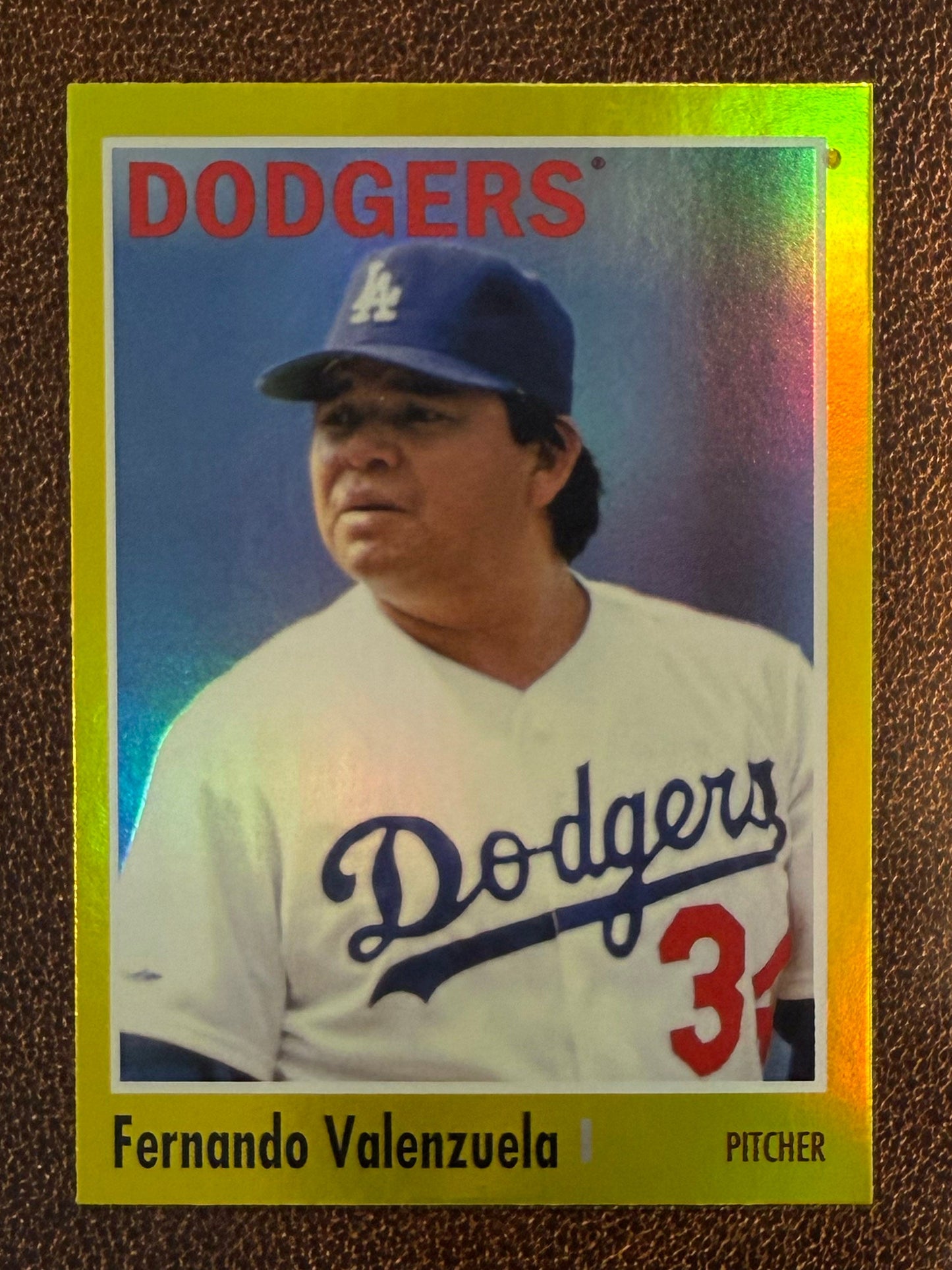 Fernando Valenzuela - 2024 Topps Archives - Yellow Foil - Dodgers