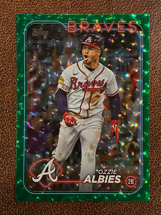 Ozzie Albies - 2024 Topps Series 2 - Green Foil /499 - Braves