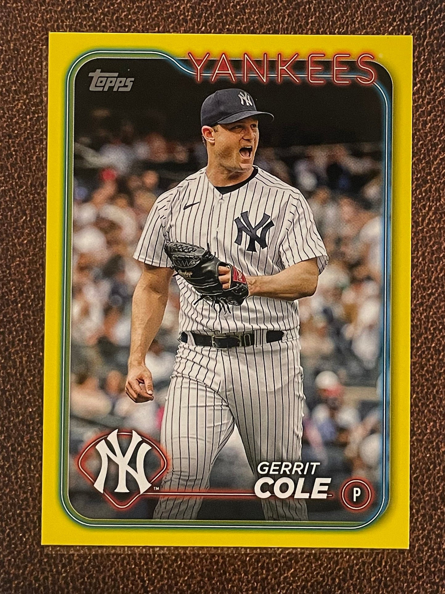 Gerrit Cole - 2024 Topps Series 1 - Yellow Parallel - Yankees