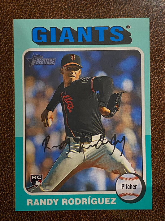 Randy Rodriguez - 2024 Topps Heritage High Number - Aqua Border - Giants