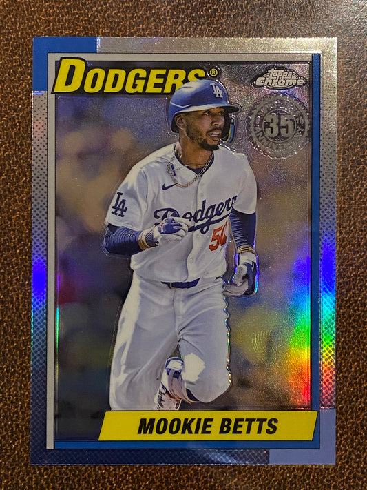 Mookie Betts - 2025 Topps Chrome - 1990 Insert - Dodgers